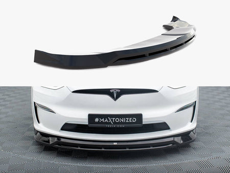 Maxton Design Front Splitter V.1 Tesla Model X Mk1 Facelift - TE-MODELX-1F-FD1G+FD1RG - Image 1