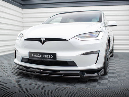 Maxton Design Front Splitter V.1 Tesla Model X Mk1 Facelift - TE-MODELX-1F-FD1G+FD1RG - Image 2