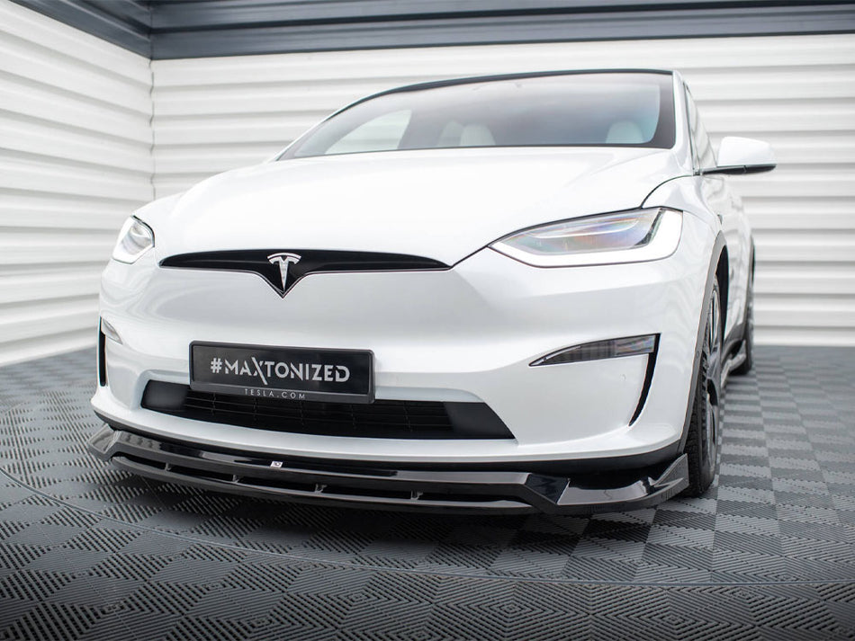 Maxton Design Front Splitter V.1 Tesla Model X Mk1 Facelift - TE-MODELX-1F-FD1G+FD1RG - Image 2