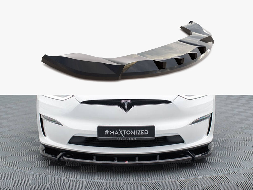 Maxton Design Front Splitter V.2 Tesla Model X Mk1 Facelift - TE-MODELX-1F-FD2G - Image 1