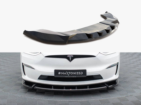 Maxton Design Front Splitter V.2 Tesla Model X Mk1 Facelift - TE-MODELX-1F-FD2G - Image 1