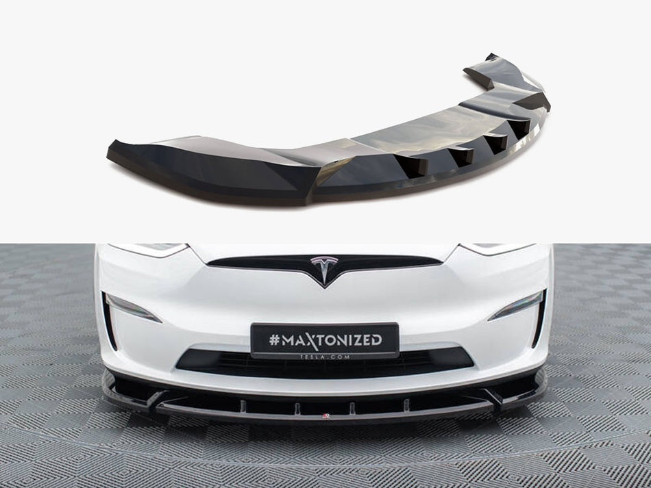 Maxton Design Front Splitter V.2 Tesla Model X Mk1 Facelift - TE-MODELX-1F-FD2G - Image 1