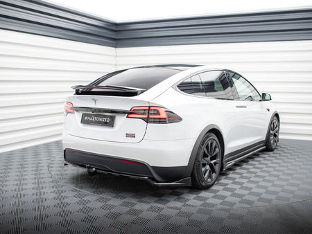 Maxton Design Rear Splitter (Vertical Bars) Tesla Model X Mk1 Facelift - TE-MODELX-1F-RD1G+RD2G - Image 2