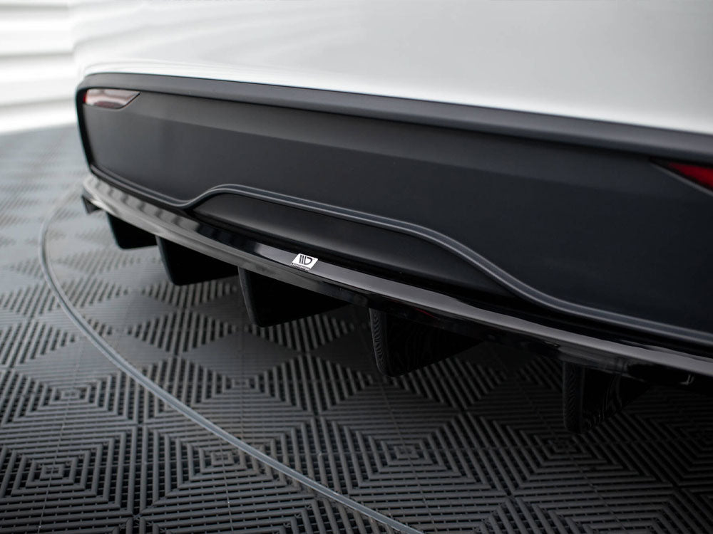 Rear Splitter (Vertical Bars) Tesla Model X Mk1 Facelift