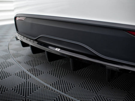 Rear Splitter (Vertical Bars) Tesla Model X Mk1 Facelift