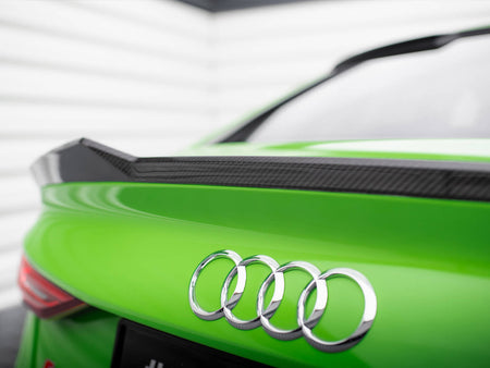 Maxton Design Carbon Fiber Tailgate Spoiler Audi RS3 / S3 / A3 S-Line / Standard Sedan 8Y - CF-AU-RS3-8Y-S-H1-245-P - Image 4