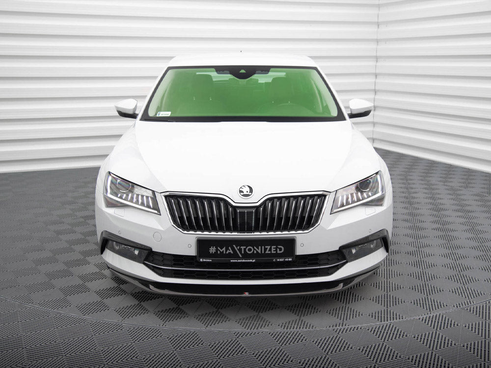 Maxton Design Front Splitter V.1 Skoda Superb Mk3 - Textured - SK-SU-3-FD1T - Image 3