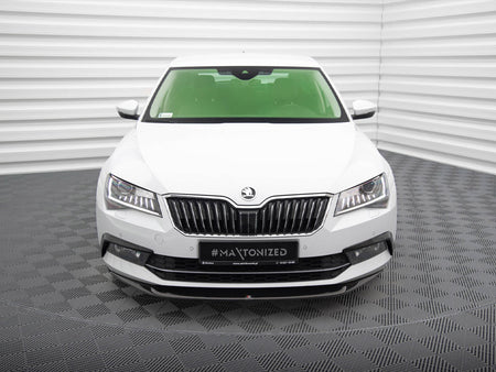 Maxton Design Front Splitter V.1 Skoda Superb Mk3 - Textured - SK-SU-3-FD1T - Image 3