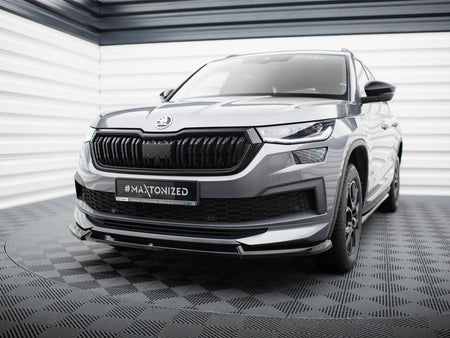 Maxton Design Front Splitter V.1 Skoda Kodiaq Sportline Mk1 Facelift - SK-KO-1F-SL-FD1G - Image 2