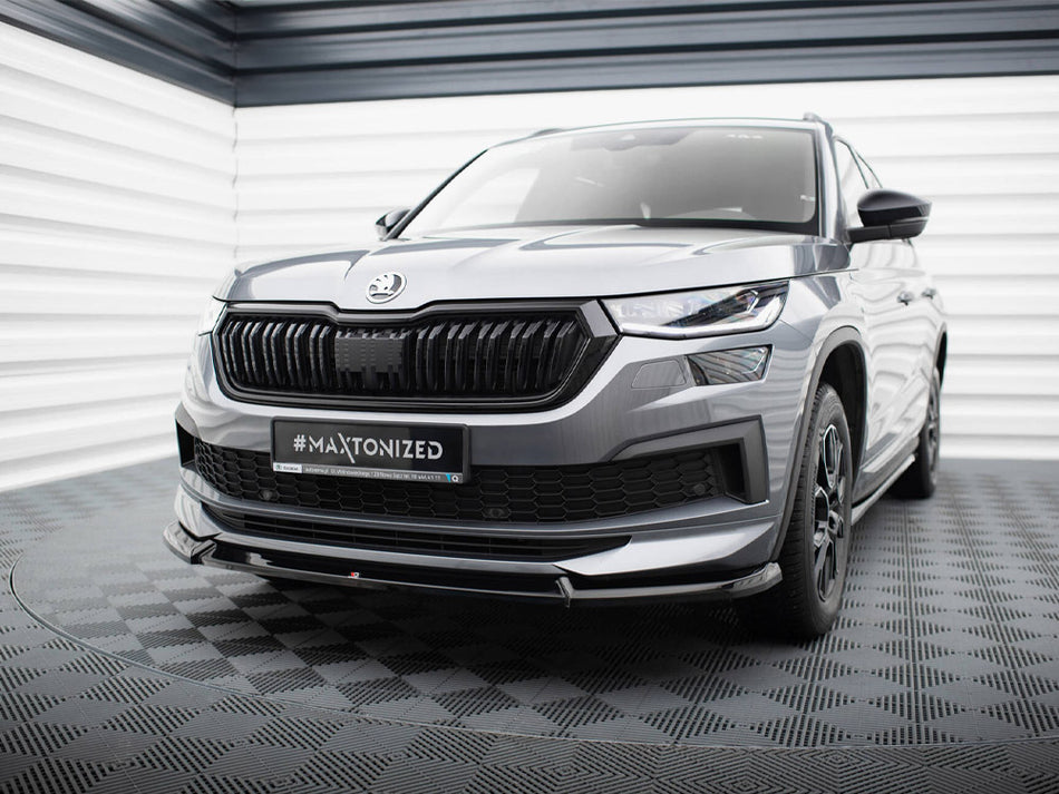 Maxton Design Front Splitter V.1 Skoda Kodiaq Sportline Mk1 Facelift - SK-KO-1F-SL-FD1G - Image 2