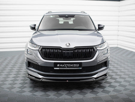 Maxton Design Front Splitter V.1 Skoda Kodiaq Sportline Mk1 Facelift - SK-KO-1F-SL-FD1G - Image 3