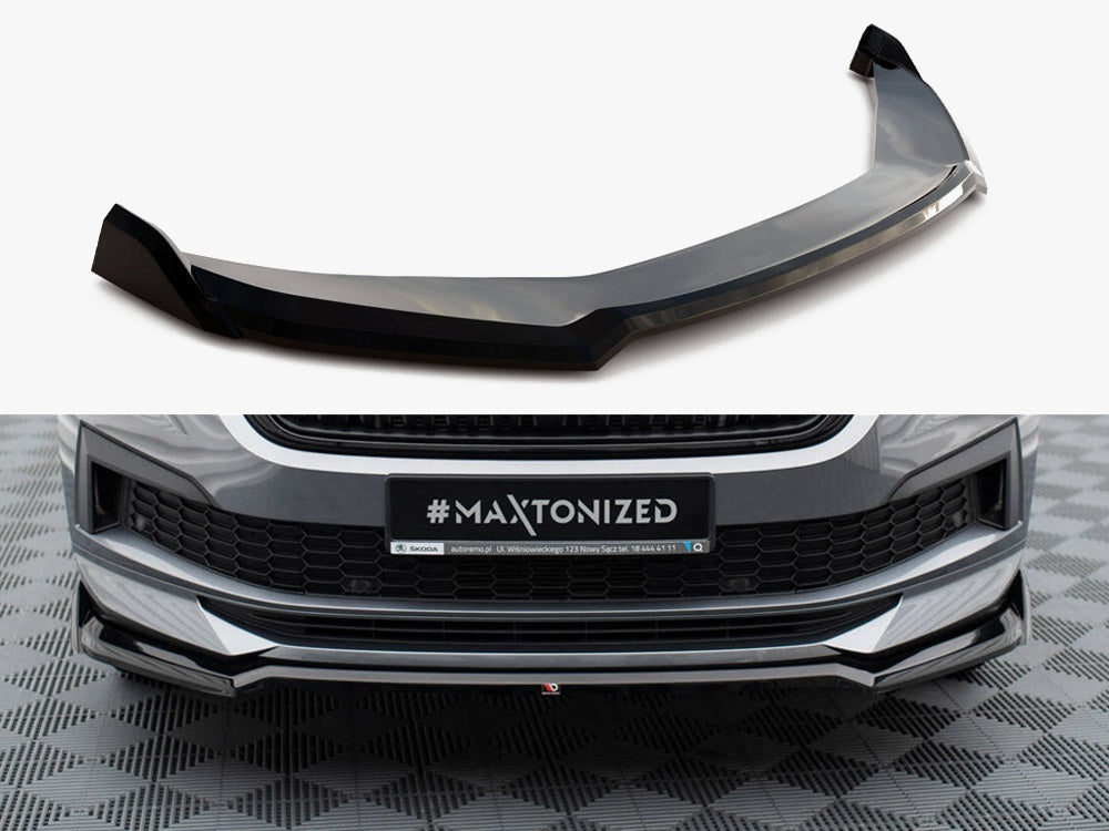 Maxton Design Front Splitter V.2 Skoda Kodiaq Sportline Mk1 Facelift - SK-KO-1F-SL-FD2G - Image 1