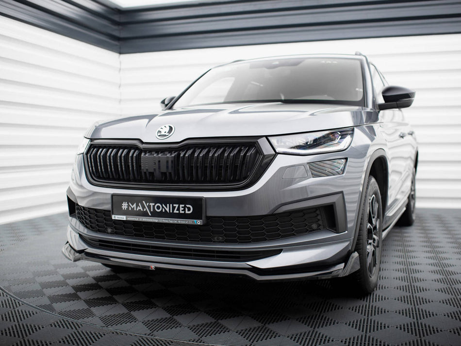 Maxton Design Front Splitter V.2 Skoda Kodiaq Sportline Mk1 Facelift - SK-KO-1F-SL-FD2G - Image 2
