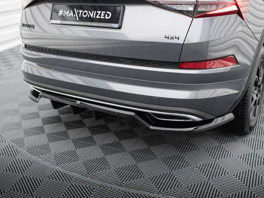 Maxton Design Rear Splitter (Vertical Bars) Skoda Kodiaq Sportline Mk1 Facelift - SK-KO-1F-SL-RD1G+RD2G - Image 3