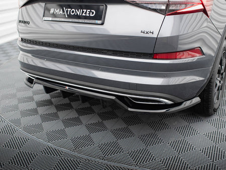 Maxton Design Rear Splitter (Vertical Bars) Skoda Kodiaq Sportline Mk1 Facelift - SK-KO-1F-SL-RD1G+RD2G - Image 3
