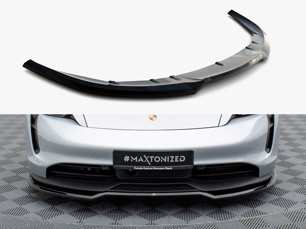 Maxton Design Front Splitter Porsche Taycan / Taycan 4 / Taycan 4S / Taycan GTS Mk1 - PO-TAY-1-FD1G - Image 1