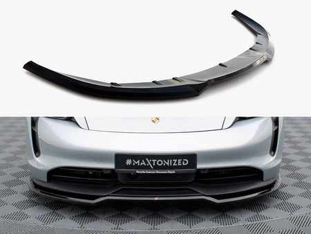 Maxton Design Front Splitter Porsche Taycan / Taycan 4 / Taycan 4S / Taycan GTS Mk1 - PO-TAY-1-FD1G - Image 1