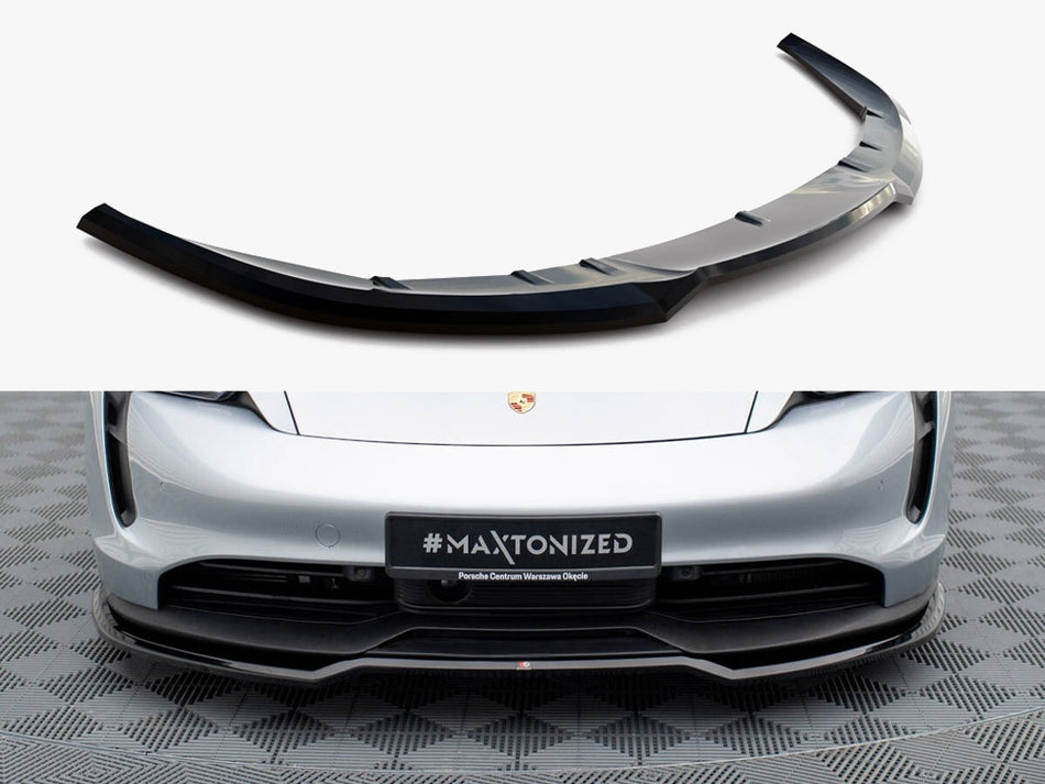 Maxton Design Front Splitter Porsche Taycan / Taycan 4 / Taycan 4S / Taycan GTS Mk1 - PO-TAY-1-FD1G - Image 1