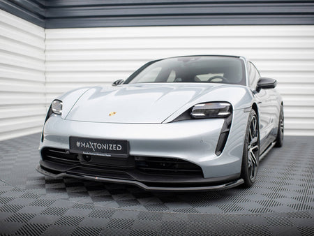 Maxton Design Front Splitter Porsche Taycan / Taycan 4 / Taycan 4S / Taycan GTS Mk1 - PO-TAY-1-FD1G - Image 2
