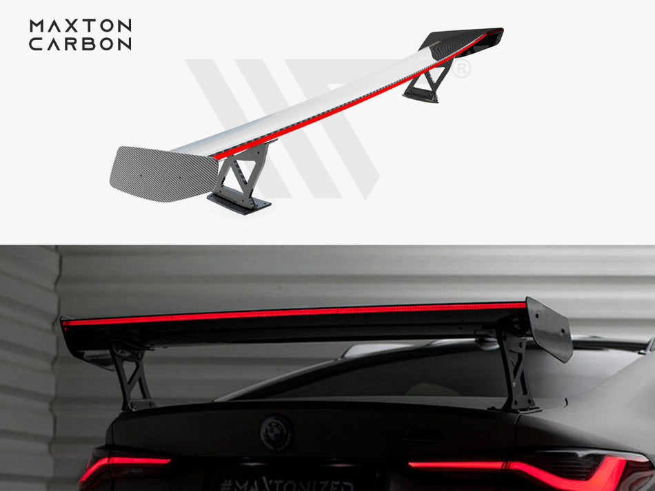 Carbon Spoiler With External Brackets Uprights + LED BMW M4 G82 / M440i G22 / 4 M-Pack G22