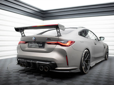 Maxton Design Carbon Spoiler With External Brackets Uprights + LED BMW M4 G82 / G82 Facelift / M440i / 4 M-Pack G22 / G22 Facelift - CF-BM-4-G82-M-WING5-EXT-245-P+LED - Image 2