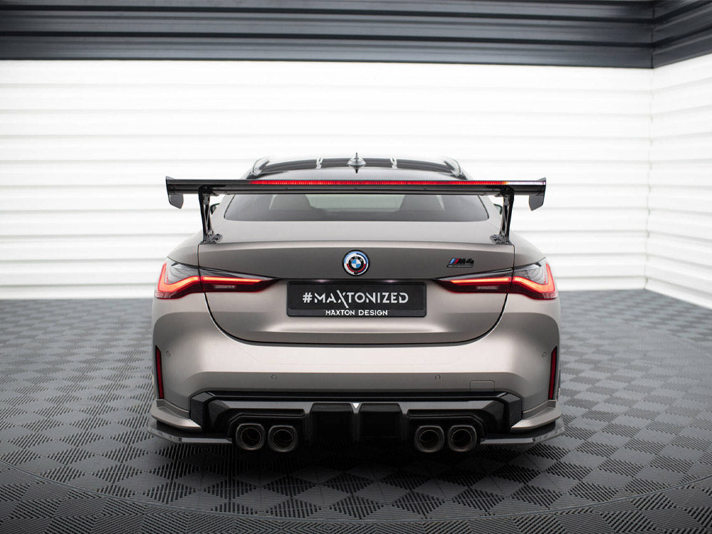 Maxton Design Carbon Spoiler With External Brackets Uprights + LED BMW M4 G82 / G82 Facelift / M440i / 4 M-Pack G22 / G22 Facelift - CF-BM-4-G82-M-WING5-EXT-245-P+LED - Image 4