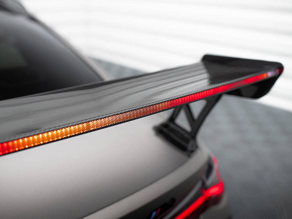 Maxton Design Carbon Spoiler With External Brackets Uprights + LED BMW M4 G82 / G82 Facelift / M440i / 4 M-Pack G22 / G22 Facelift - CF-BM-4-G82-M-WING5-EXT-245-P+LED - Image 11