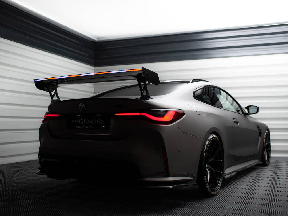 Maxton Design Carbon Spoiler With External Brackets Uprights + LED BMW M4 G82 / G82 Facelift / M440i / 4 M-Pack G22 / G22 Facelift - CF-BM-4-G82-M-WING5-EXT-245-P+LED - Image 14