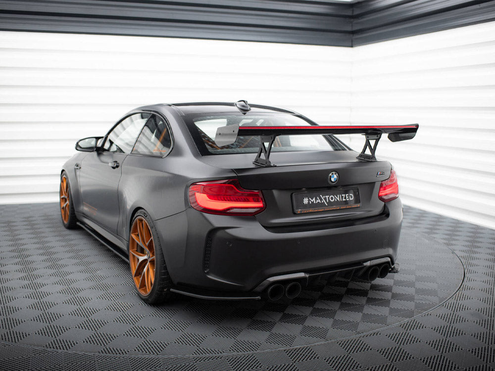 Maxton Design Carbon Spoiler With Internal Brackets Uprights + LED BMW M2 F87 - CF-BM-M2-F87-WING5-INT-245-P+LED - Image 2
