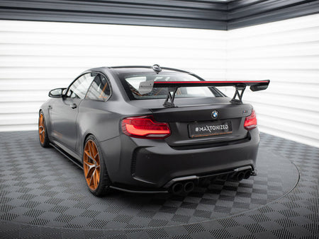 Maxton Design Carbon Spoiler With Internal Brackets Uprights + LED BMW M2 F87 - CF-BM-M2-F87-WING5-INT-245-P+LED - Image 2