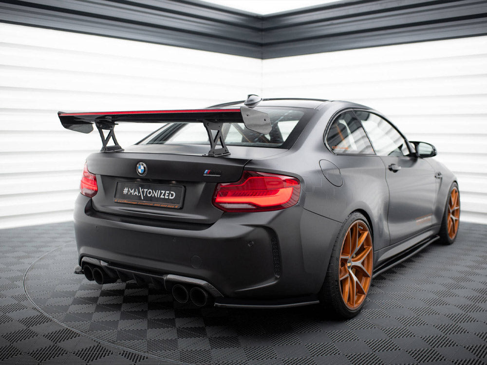 Maxton Design Carbon Spoiler With Internal Brackets Uprights + LED BMW M2 F87 - CF-BM-M2-F87-WING5-INT-245-P+LED - Image 3