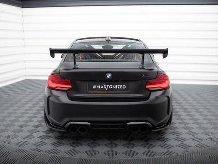 Carbon Spoiler With Internal Brackets Uprights + LED BMW M2 F87