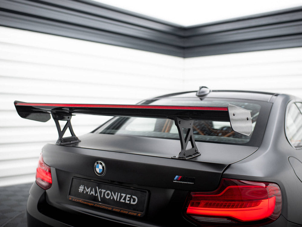Carbon Spoiler With Internal Brackets Uprights + LED BMW M2 F87