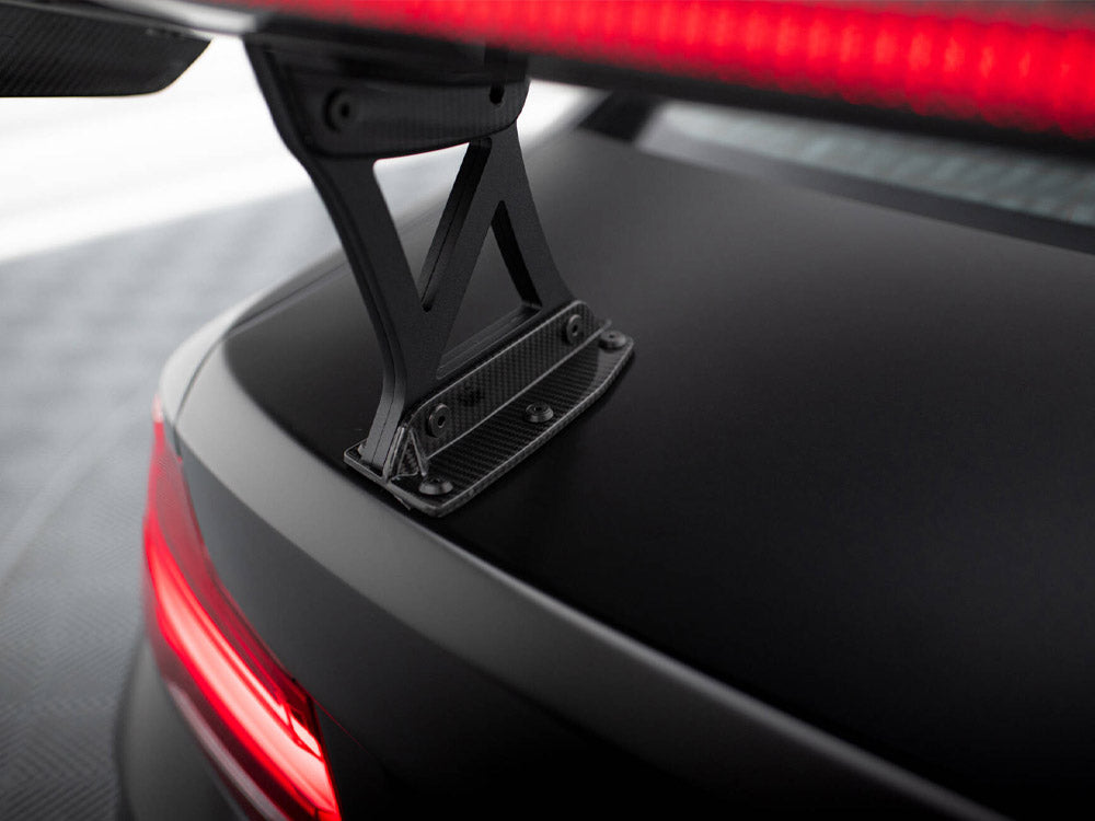 Carbon Spoiler With Internal Brackets Uprights + LED BMW M2 F87