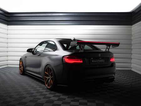 Carbon Spoiler With Internal Brackets Uprights + LED BMW M2 F87