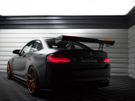 Maxton Design Carbon Spoiler With Internal Brackets Uprights + LED BMW M2 F87 - CF-BM-M2-F87-WING5-INT-245-P+LED - Image 15