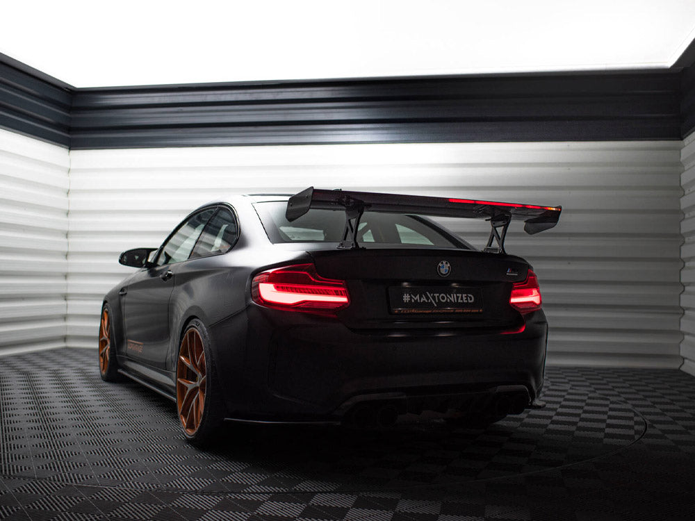 Maxton Design Carbon Spoiler With Internal Brackets Uprights + LED BMW M2 F87 - CF-BM-M2-F87-WING5-INT-245-P+LED - Image 19
