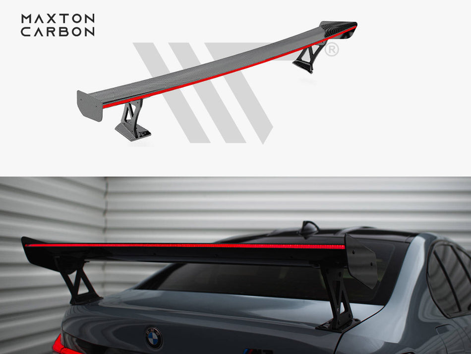 Carbon Spoiler With External Brackets Uprights + LED BMW M3 G80 / M340i G20 / 3 M-Pack G20 / 3 Standard G20