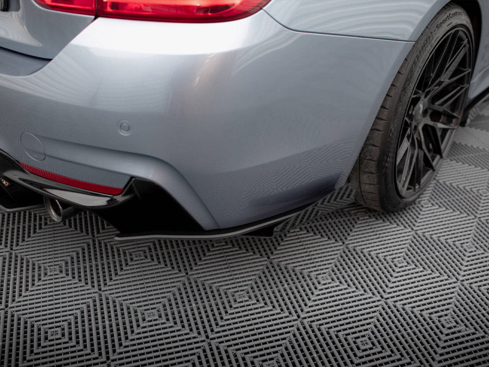 Maxton Design Street Pro Rear Side Splitters + Flaps BMW 435i Coupe M-Pack F32 - BM4F32MPACKCNC-RSD1B+RSF1G - Image 3