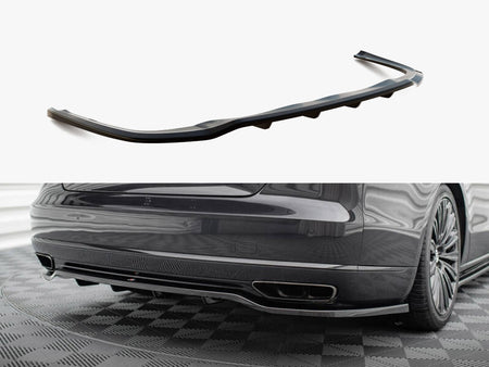 Maxton Design Central Rear Splitter (Vertical Bars) Audi A8 D4 Facelift - AU-A8-D4F-RD1G+RD2G - Image 1