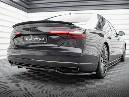 Maxton Design Central Rear Splitter (Vertical Bars) Audi A8 D4 Facelift - AU-A8-D4F-RD1G+RD2G - Image 2