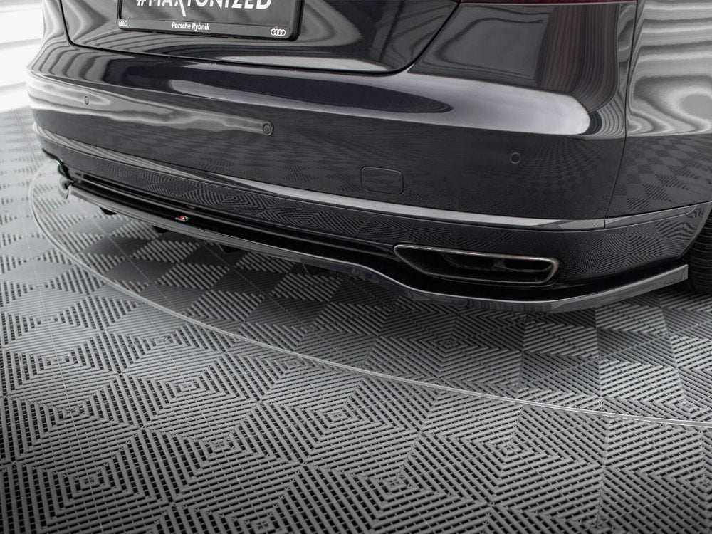 Maxton Design Central Rear Splitter (Vertical Bars) Audi A8 D4 Facelift - AU-A8-D4F-RD1G+RD2G - Image 3