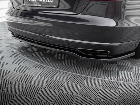 Maxton Design Central Rear Splitter (Vertical Bars) Audi A8 D4 Facelift - AU-A8-D4F-RD1G+RD2G - Image 3