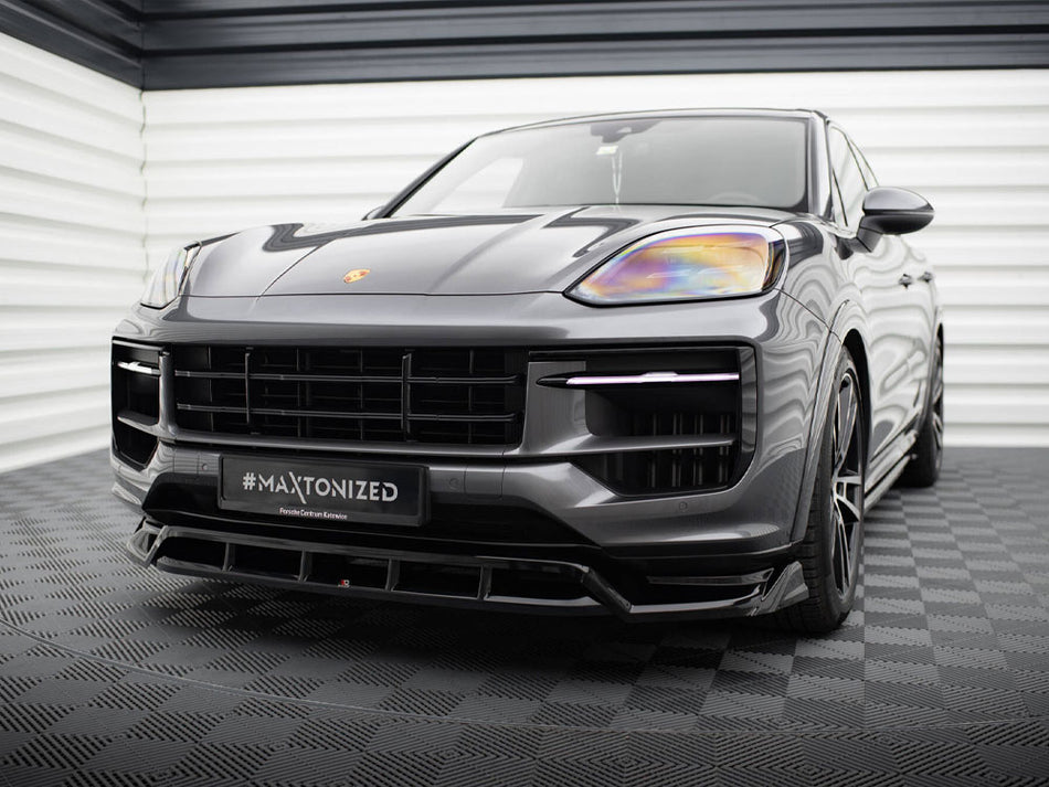 Maxton Design Front Splitter Porsche Cayenne Cayenne SUV / Coupe Mk3 Facelift - PO-CAY-3F-FD1G+FD1RG - Image 2