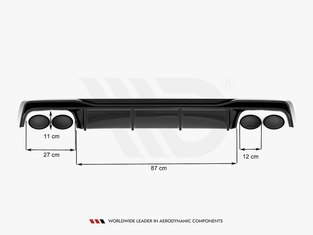 Maxton Design Rear Valance Audi A6 S-Line / S6 C8 / C8 Facelift - AU-A6-C8-SLINE-RS1G+RS1RG - Image 6