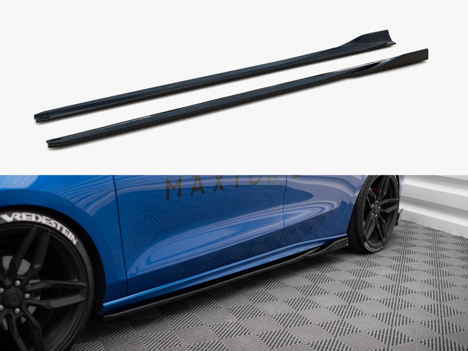 Maxton Design Side Skirts Diffusers V.4 Ford Focus ST / ST-Line Mk4 - FO-FO-4-ST-SD1G - Image 1