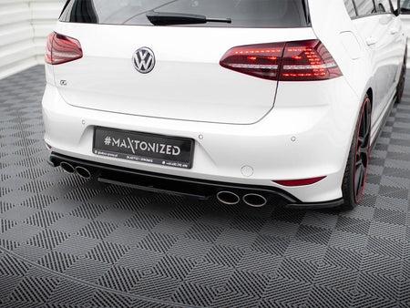 Maxton Design Central Rear Splitter (Vertical Bars) VW Golf R Mk7 - VW-GO-7-R-RD1+RD2G - Image 3