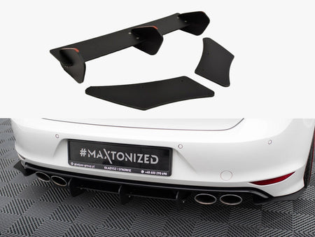 Maxton Design Rear Diffuser &amp; Rear Side Splitters VW Golf R Mk7 Hatchback - VW-GO-7-R-HB-CNC-RS1A - Image 1