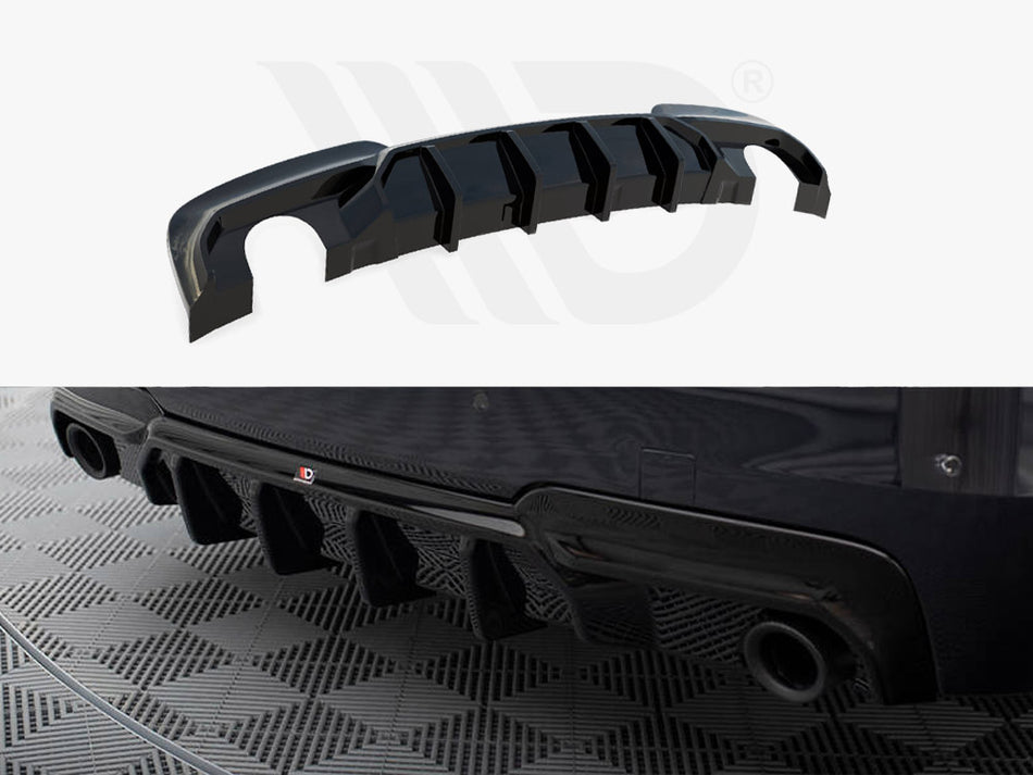 MAXTON DESIGN Rear Valance V.2 BMW 5 M-Pack F10 / F11 (Version with two single exhausts)