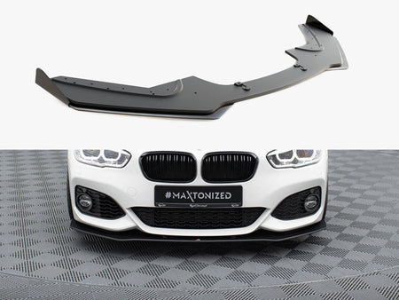 Maxton Design Street PRO Front Splitter V.3 + Flaps BMW 1 F20 M-Pack Facelift / M140i - BM1F20FMCNC-FD3B+FSF1G - Image 1